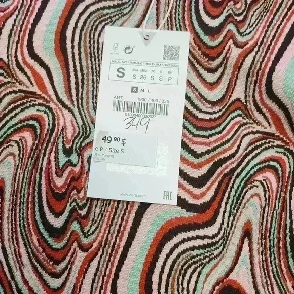 ZARA JACQUARD DRESS SIZE  SMALL - Picture 3 of 5